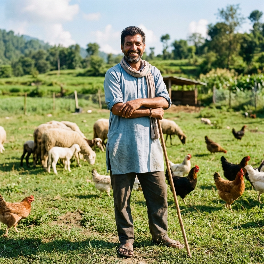 Lead Breeder Rambabu Gowd at the farm